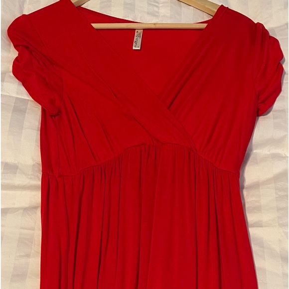 Red maternity dress - Picture 6 of 7